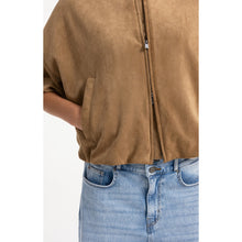 Load image into Gallery viewer, YAYA 01-009081-608 Oversized Suedine Jacket with Short Sleeves