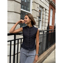 Load image into Gallery viewer, On Trend Military Denim Top