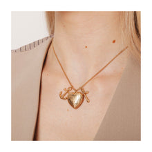 Load image into Gallery viewer, Bibi Bijoux Faith , Hope &amp; Charity Heart Locket Necklace

