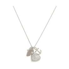 Load image into Gallery viewer, Bibi Bijoux Faith , Hope &amp; Charity Heart Locket Necklace
