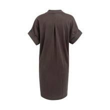 Load image into Gallery viewer, YAYA 01-609204-606 Jersey Dress with Pleated Short Sleeves