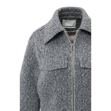 Load image into Gallery viewer, YAYA 02-001064-508 Short Bouclé Jacket with Zip & Stand Up Collar