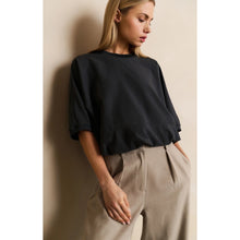 Load image into Gallery viewer, YAYA 01-701318-508 Short Sleeve Top with Balloon Hem