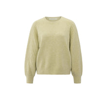 Load image into Gallery viewer, YAYA 01-000410-509 Knit Sweater with Ribbed Sleeves