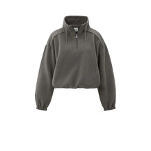 Load image into Gallery viewer, YAYA 01-109101-510 Sweatshirt with Balloon Sleeves and Zip Collar