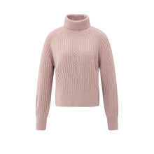 Load image into Gallery viewer, YAYA 01-000525-510 Ribbed TurtleneckSweater with Cable and Long Sleeves