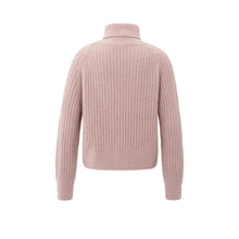 Load image into Gallery viewer, YAYA 01-000525-510 Ribbed TurtleneckSweater with Cable and Long Sleeves