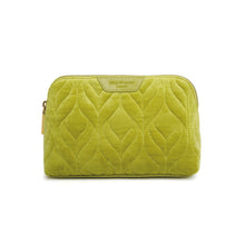 Load image into Gallery viewer, Alice Wheeler Velvet Make Up Bag Lime