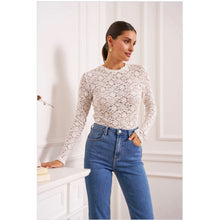 Load image into Gallery viewer, On Trend Lace Round Neck Top