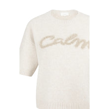 Load image into Gallery viewer, YAYA 01-000548-601 Short Sleeve Sweater with Fluffy Text Detail