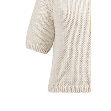 Load image into Gallery viewer, YAYA 01-000551-602 Chunky Knit Sweater with Short Sleeves and Round Neck
