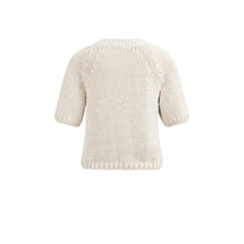 Load image into Gallery viewer, YAYA 01-000551-602 Chunky Knit Sweater with Short Sleeves and Round Neck