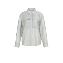 Load image into Gallery viewer, YAYA 01-201201-602 Sheer Blouse with Chest Pockets