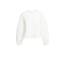 Load image into Gallery viewer, YAYA 01-701398-604 Blouse with Embroidered Sleeves and Round Neckline