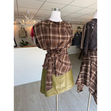 Load image into Gallery viewer, Co Couture Dagny Check Pleat Top