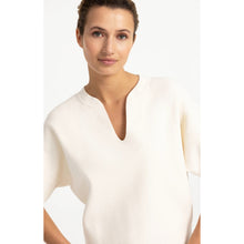 Load image into Gallery viewer, YAYA 01000616-608 Knitted Top with Bomber Collar and Short Sleeves