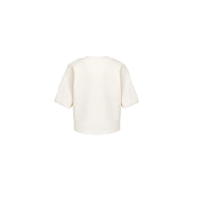 Load image into Gallery viewer, YAYA 01000616-608 Knitted Top with Bomber Collar and Short Sleeves