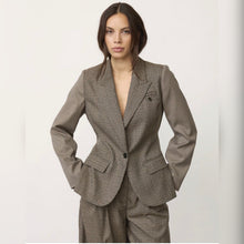Load image into Gallery viewer, Co Couture Veya Check Fitted Blazer