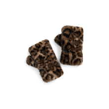 Load image into Gallery viewer, YAYA 03-209021-610 Faux fur mittens with leopard print