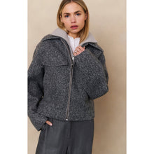 Load image into Gallery viewer, YAYA 02-001064-508 Short Bouclé Jacket with Zip & Stand Up Collar