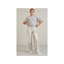 Load image into Gallery viewer, YAYA 309108-402 Metallic Faux Leather Trousers

