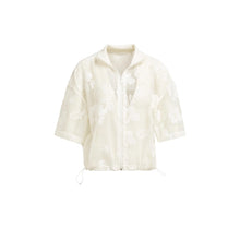 Load image into Gallery viewer, YAYA 01-201234-607 Crochet Jacket with Floral Pattern and Short Sleeves
