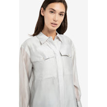 Load image into Gallery viewer, YAYA 01-201201-602 Sheer Blouse with Chest Pockets