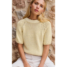 Load image into Gallery viewer, YAYA 01-000551-602 Chunky Knit Sweater with Short Sleeves and Round Neck