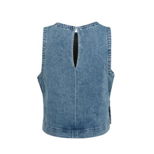 Load image into Gallery viewer, YAYA 01-701389-604 Denim Sleeveless Top