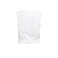 Load image into Gallery viewer, YAYA 01-201225-606 Sleeveless Blouse with Pleat Details and Elastic Hem