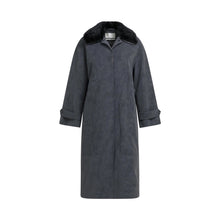 Load image into Gallery viewer, YAYA 02-009082-609 Long Faux Suede Coat With Detachable Collar