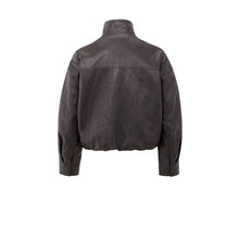 Load image into Gallery viewer, YAYA 02-009060-509 Short Faux Leather Jacket with Elastic Hem