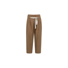 Load image into Gallery viewer, YAYA 01-301266-607 High Waist Trousers with Straight Legs and Scarf Belt