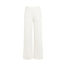 Load image into Gallery viewer, YAYA 01-301245-603 High Waist Trousers with Decorative Buttons and Wide Legs