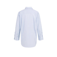 Load image into Gallery viewer, YAYA 01-201205-603 Striped Boyfriend Blouse with Adjustable Cuffs