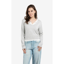 Load image into Gallery viewer, YAYA 01-000557-602 Sweater with Layered Look and Contrast Neckline