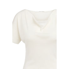 Load image into Gallery viewer, YAYA 01-000606-607 Knitted Top with Short Sleeves and Draped Neckline