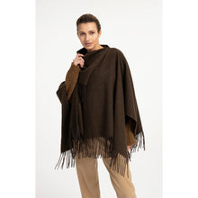 Load image into Gallery viewer, YAYA 03-521005-609 Poncho With High Neck & Fringe