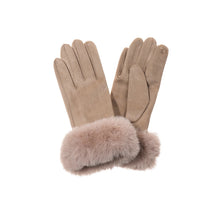Load image into Gallery viewer, Park Lane Faux Fur & Suede Gloves 62