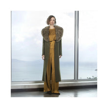 Load image into Gallery viewer, AGGEL Alpaca Blend Knitted Long Coat with Faux Fur Details