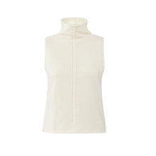 Load image into Gallery viewer, YAYA 01-000492-509 Sleeveless Sweater with High Neck and Cable Detail