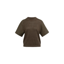Load image into Gallery viewer, YAYA 01-000605-607 Knitted Top with Short Sleeves and Ribbed Neckline