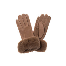 Load image into Gallery viewer, Park Lane Faux Fur & Suede Gloves 62