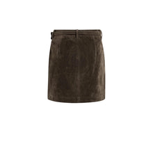 Load image into Gallery viewer, YAYA 01-409100-610 Suedine Mini Skirt with Belt Detail