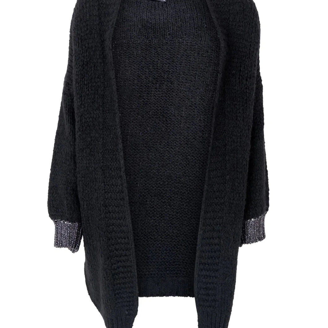 Black Colour LISSIE Knit Cardigan