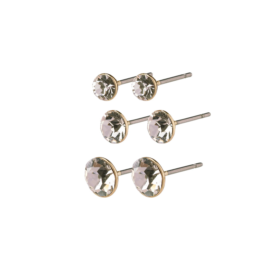 Pilgrim MILLIE Crystal Earrings 3-in-1 Set