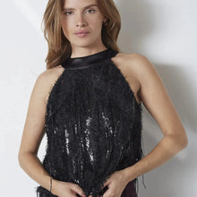 Load image into Gallery viewer, Co&#39; Couture Silla Sequin Halter Top
