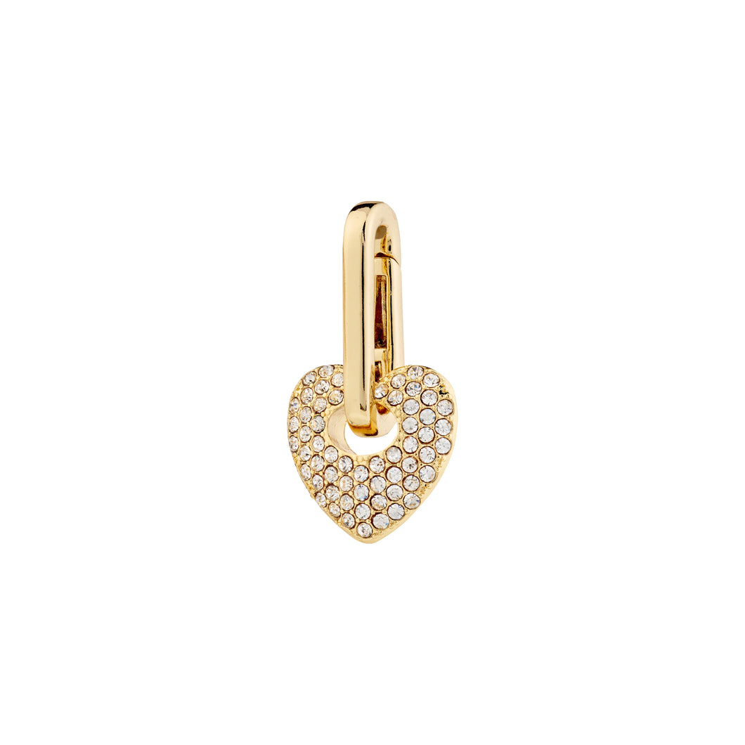 Pilgrim Crystal Heart Charm