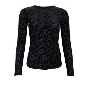 Black Colour Zenia Mesh Blouse