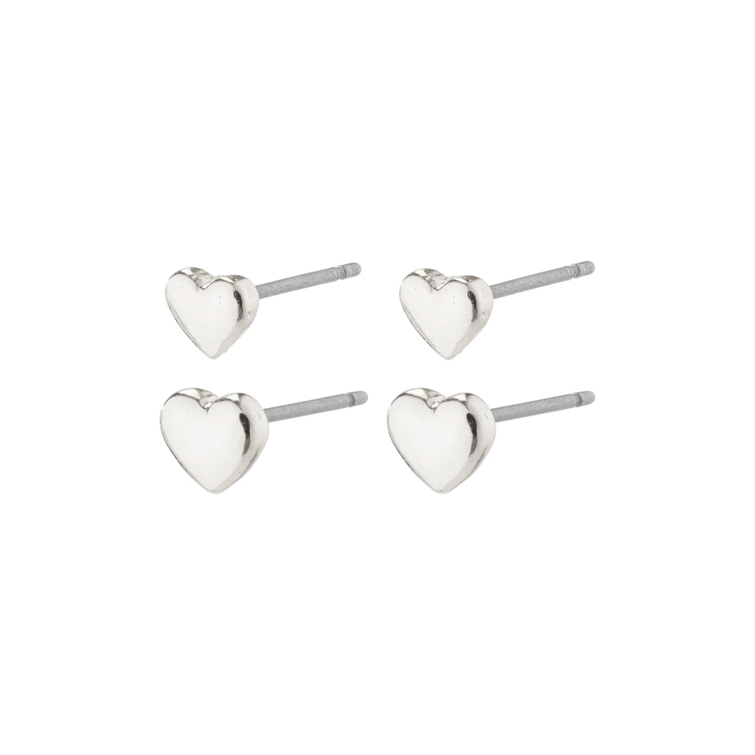 Pilgrim AFRODITTE Heart Earrings 2-In-1 Set